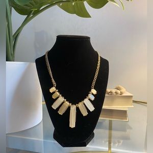 Gold Tone Dangling Bar Necklace